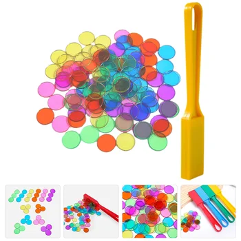  1 Nustatyti Skaičiavimo Žetonų Apvalių ir Magnetinė Lazdelė Žaislas Vaikams mokomieji Spalva Rūšiavimo Žaislas