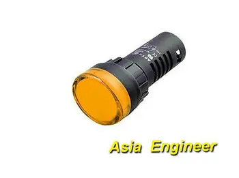 10vnt 12V 22mm Geltona LED Maitinimo Indikatorius Signalo Lemputė
