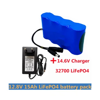  12V 20Ah 32700 4S1P LiFePO4 įkraunama baterija įmontuota 40A pat-port subalansuotas BMS 12.8 V maitinimo įtampa+14.6 V kroviklis