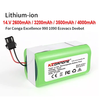  14,4 V 4000mAh Li-ion Baterija Conga 990 1090 cecotec Ecovacs Deebot N79S N79 DN622 Eufy Robovac 11 11S 12 35C X500 baterija