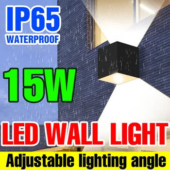  15W LED Sienos Žibintai Kambarį Praėjimo Koridorius naktinė lempa IP65 Vandeniui Lauko Sodo Žiburiai, Namų Dekoro Modernios LED Sienos Lempos