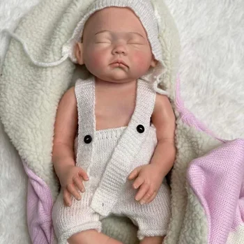  18 Colių Dažytos Berniukas Ir Silikono Mergina Tikroviška Reborn Baby Silikono Bebe Naujagimių Lėlės Nekilnojamojo Kūdikių bebes atgimusios de silikono nekilnojamojo