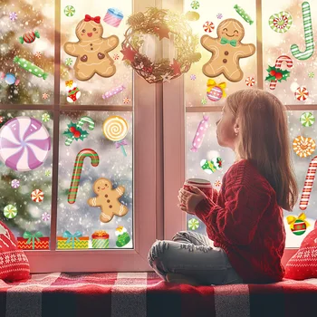  2024 m. Naujųjų Metų pradžią Šalis PASIDARYK pats Apdailos Kalėdų Statinės Įklijos Lango Stiklo Sienų Dekoras Prekių Navidad Noel Gimdymo Kalėdos Dovanas