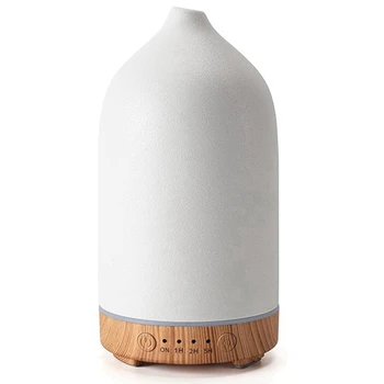  250ML Aromaterapijoje eterinis Aliejus Difuzoriaus Oro Drėkintuvas Kietas Keramikos Difuzorius Su 7 Spalvų LED Žibintai Tinka Namų-MUMS Plug