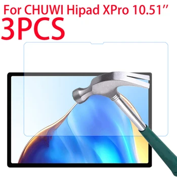  3PCS Grūdintas Stiklas Filmas CHUWI HiPad Xpro 10.51 colių 2023 Lentelė Ekrano apsaugos Chuwi HiPad X Pro 10.51 Apsauginės Plėvelės