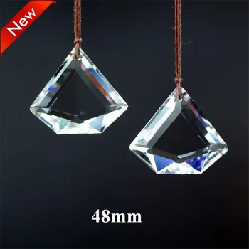  48/50mm suncatcher deimantų kristalų prizmės šviestuvai pakabukas aišku, AB k9 stiklo vestuves lempos kabo dekoro 6pcs