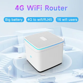  4G SIM kortelės wifi router didelis įmontuota baterija LTE mezon 16 wifi vartotojai RJ45 LAN WAN patalpų belaidį modemą Hotspot portable WiFi