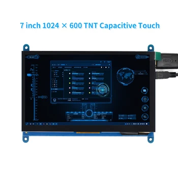  7 colių, 1024*600 TNT Capacitive Jutiklinis ekranas TFT LCD Modulis Ekranas Ekranas Aviečių Pi 3 B+/4b