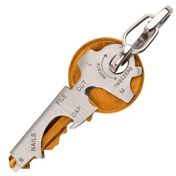  8 priemonė 1 raktų žiedas keychain daugiafunkcį karabinai pavarų įrašą kišenėje quickdraw universalus mini multitool multi keytool