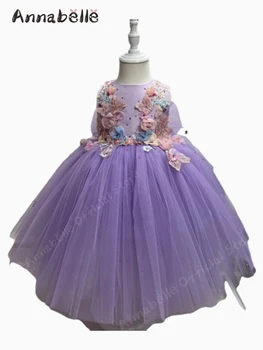  Annabelle Gana Gėlių Fėja Stiliaus Gėlių Mergaitė Sijonas Rankovių Decal Klijų Gręžimo Prabangus Elegantiškas Mergina Suknelės Vestuvėms