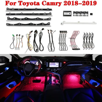  Aplinkos Šviesos Nustatyti Toyota Camry 2018-2022 Mygtuką Ir App Kontrolės Dekoratyvinis LED 64 spalvų Atmosfera Lempa šviečianti Juosta