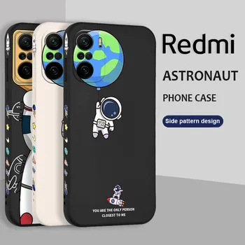  Atsparus smūgiams Astronautas Atveju Xiaomi Redmi 10 Pastaba 10s 9 9s 8 7 Pro Max 5G 11s 11 11T Redmi 9 C 8t 9t Atveju Mielas Silikono Padengti