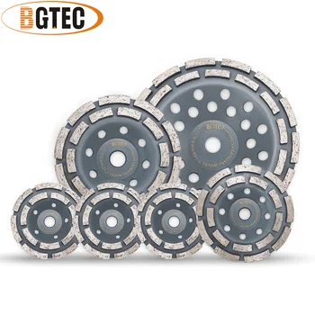  BGTEC 1pc 4/4.5/5/7inch Diamond dviejų eilių Šlifavimo Taurės Varantys 180mm Šlifavimo diskai, betono, Mūro, Granito, marmuro