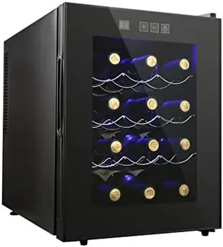  Butelis Vyno Šaldytuvas Šaldytuvas, Kompaktiškas Mini Vyno Šaldytuvas su Skaitmeniniu Temperatūros Kontrolės Tyliai Termoelektriniai Chille