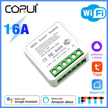  CoRui 16A Tuya Wifi Smart Switch Supporte 2-way 
