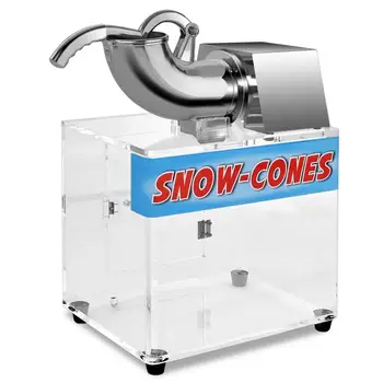  Elektros Dual Geležtės Komercinės Ledo Trupintuvas Skustuvas £ 440/hr Nerūdijančio Plieno Snow Cone Maker Mašina su Akrilo Lange
