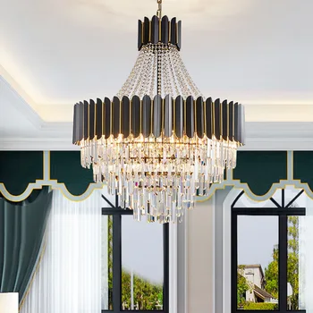  Europos Stiliaus Prabangus 3 Spalvos Tamsos Šiuolaikinės 85~265V LED Kristalų Liustra Patalpų gyvenimo viešbučio fojė Villa Apdaila