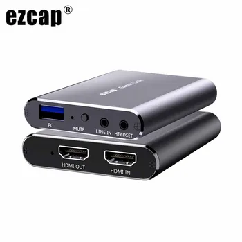  Ezcap 4K 60HZ HDMI Linijos Video Capture Card HD 1080P HDMI USB 2.0 Live Transliacijos Žaidimas Įrašymo Langelį, Mic, Audio Line Įvesties