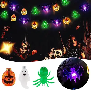  Helovinas Žibintai iš Viso 10 LED Moliūgų Gpgb Voras Dvasios String Vandeniui Patalpų Apšvietimas, Lauko Dekoro Helovinas Halloween Li N5C6