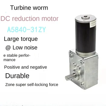  Individualų 5840-31ZY DC turbo-kirminas sumažinti variklinių 12v24v didelis sukimo momentas protingas užuolaidų mažas variklis.