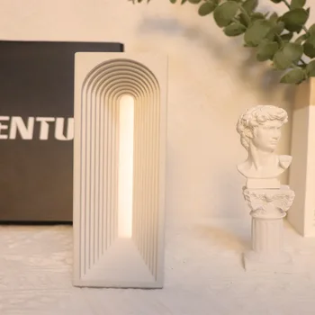  INS Stiliaus LED Nakties Šviesos Asmenybės Cemento USB Stalo Lempa Kambarį Apdaila Gimtadienio Dovana Atmosfera Šviesos