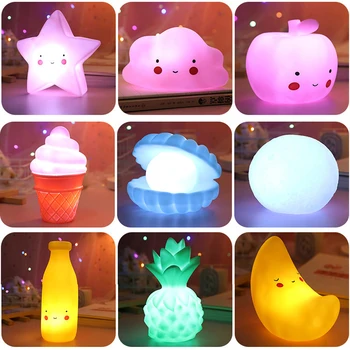  Kūdikis Naktį Šviesos diodų (LED) Animacinių filmų Lempos Žvaigždžių Balti Debesys Ledų Nuotaika Šviesos Vaikai, Vaikams, Dovanų Švyti Žaislas Miegamojo Puošimas Naktį Žibintai