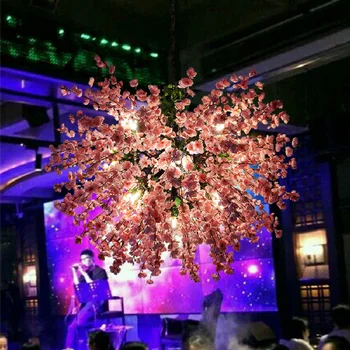  LED pakabukas lempos Kūrybos šiuolaikinės Romantiška Modeliavimas Cherry Blossom Restoranas Tema Muzikos Baras, Parduotuvė, Prekybos Apdaila šviesos