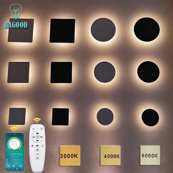  LED Sienos Lempos šviesos srautą galima reguliuoti 2.4 G RF Nuotolinio Valdymo Šiuolaikinės Miegamasis, Šalia Sienos Šviesiai Kambarį Laiptai, Apšvietimas, Apdaila Įrenginiai