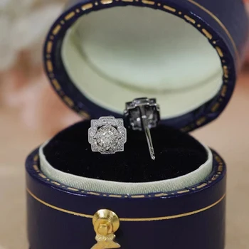  LESF 0.5 Ct Moissan Diamond 925 Sidabro Auskarai Moterims Stud Auskarai Mielas Romantiškas Tipo Sužadėtuvių Dovana Fine Jewelry