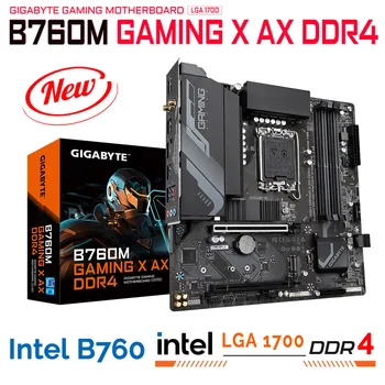  LGA 1700 Plokštė Gigabyte B760M ŽAIDIMŲ X AX DDR4 Intel B760 Mainboard Parama, 12-ojo, 13-Gen Core i3 i5 i7 i9 CPU M. 2 128 GB