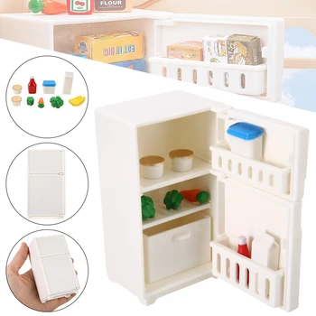  Mayitr 17pcs/rinkinys Lėlių namelis Mini Šaldytuvas Modelis, Modeliavimas Lėlės Maisto Vaikas Žaislai, Lėlės, Miegamojo Kambarį Priedai