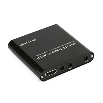 Mini HDMI suderinamus Medijos Grotuvas 1920x1080P Full HD Digital Kietųjų Diskų Grotuvai Su Nuotolinio valdymo pultelis