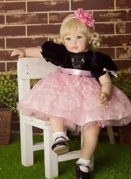  Minkšto Silikono medžiaga Įstaiga Reborn Baby Girl Lėlės 58CM Tikroviška šviesūs Realus Princesė Bamblys Bebe Gimtadienio Dovana žaislų mergaitėms