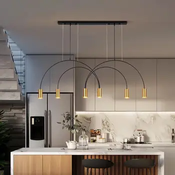  Modernus Nordic Trumpas Dizaineris Liustra Virtuvės, Valgomasis Kambarys Office Derliaus LED Lempos, Namų Puošybai Pakabukas Šviesos