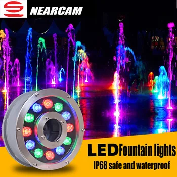  NEARCAM LED šviesos fontanas 6W9W12W spalvingą povandeninį šviesos povandeninio plaukimo baseinas šviesos šaltinio šviesos baseinas šviesos nardymo šviesos