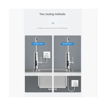  Nerūdijančio Plieno Elektrinis Vandens Šildytuvas Temperatūros Ekranas Tankless Momentinis Karšto Vandens Maišytuvas Vandens Šildytuvas ES Plug