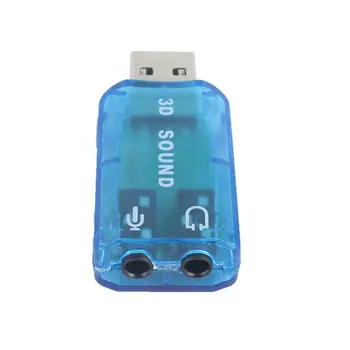  Nešiojamų 3D Garso Korta USB Stereo Audio Adapteris Išorinės Garso plokštės Garso plokštė 3D USB Audio Adapter PC ir Laptop