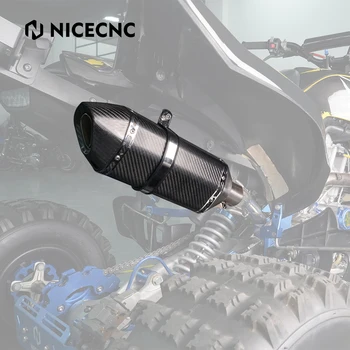  NiceCNC už Yamaha Raptor 700 Išmetimo Vamzdis Duslintuvo Slip-On Aukštos kokybės Anglies Pluošto ATV Priedai CNC apdirbta
