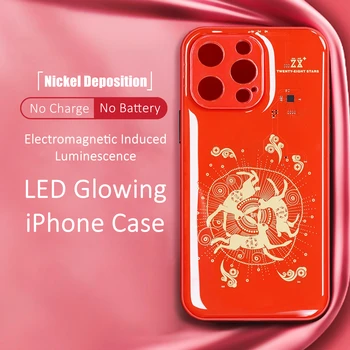  Prabanga Likimo Zuikiai Sukeltas Elektromagnetinis Liuminescencija LED Švyti Nikelio Nusodinimas Modelis Dervos iPhone 13 14 Pro Max Atveju
