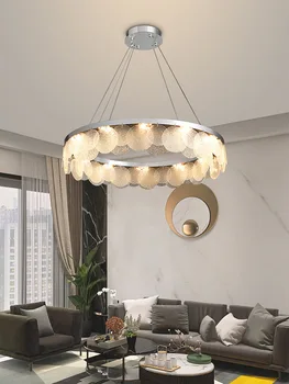  Skandinaviško stiliaus LED pakabukas šviesos patalpų gyvenamojo kambario, miegamojo lubų liustra restoranas virtuvės priedai veltiniams, vilna lempa matinio stiklo