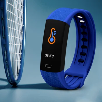  Smart Band Apyrankę Sporto Fitness Tracker Pedometer Širdies Ritmas, Kraujo Spaudimas Ir Kūno Temperatūra, Matavimo Smart Apyrankė