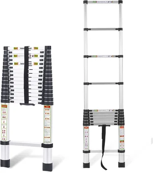  Teleskopinės Kopėčios, 20.3 FT RIKADE Aliuminio strėlės ilginimas Kopėčių su neslidžia Kojų, Nešiojamų Kopėčių Pratęsimo