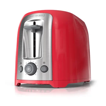  toaster2-Gabalas ypač Plati, Lizdas Skrudintuvas, Raudona, Sidabro, TR1278TRM (JAV Sandėlyje