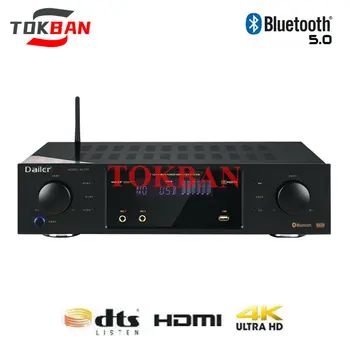  Tokban AV-777 7.1-kanalų Galios Stiprintuvas Stereo Dolby DTS At-X 4K HDMI Optinis Bendraašius Bluetooth 5.0 Karaoke, Namų kino Teatro