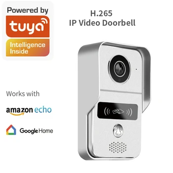  Tuya App 2.4 G Wifi Bevielio ryšio 1080P HD Vaizdo Doorbell Doorphone Villa Domofonas Nuotolinis Durelių Užraktas Atrakinti Modulis 12V POE Ryšys