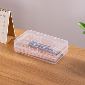 Vienas Paprastas Plastiko Pieštukų Dėžutė Daugiafunkcinis Patvarus, Pieštukų Dėžutė, Pieštukų/Mažas Prekių Saugojimo