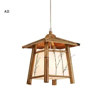  ZK40 Paprasta kambarys apdailos lubų liustra rankų darbo gryno bambuko sietynas valgomajame, miegamajame, gyvenamasis kambarys dekoratyvinės lempos