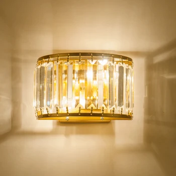  Šiuolaikinės K9 Kristalų LED Vonios kambarys makiažo Veidrodėliai Lemputė Šiltai Baltos Sienos Sconces Lempos 90-260v Nerūdijančio Plieno Kabinetas Tuštybės Apšvietimas