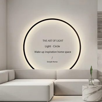  Šiuolaikinės Paprastas Žiedas aplink LED Sienos Lempos Namų Dizaineris Dekoro Ratas Šiaurės Blizgikliai Gyvenimo Kambario, Miegamasis Atostogų Sconce Apšvietimas